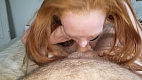 Tiny spinner red head takes anal creampie