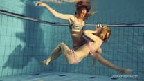 Hottest babes strip while swimming